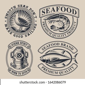 Mini set of nautical illustration on the white background. Perfect for the shirt designs and many other. Text is on the separate group.