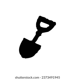 Icono de minipala. Símbolo de fondo de afiches de cultivo sencillo. Elemento de diseño del logotipo de la marca de minipalas. Impresión de camisetas con una pequeña pala. Vector para pegatinas.