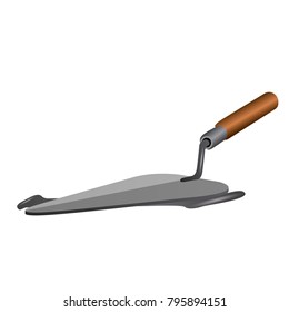 Mini shovel isolated on white background, Vector illustration