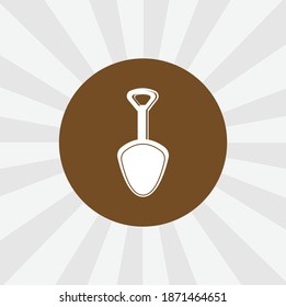 Icono de vector aislado de Mini Shovel. elemento de diseño de herramientas