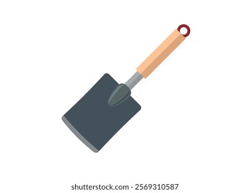 Mini shovel. Simple flat illustration.