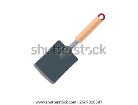 Mini shovel. Simple flat illustration.