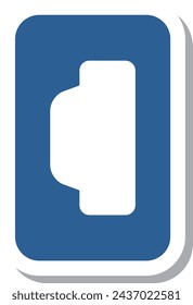 Mini sign sticker single item illustration Shelter