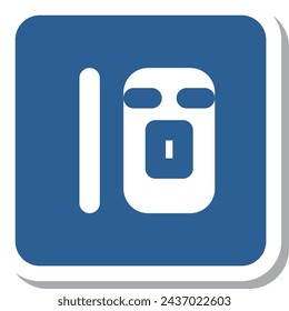 Mini-Schild Aufkleber Einzelteil Illustration Parallel Parken