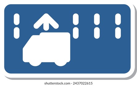 Mini sign sticker single item illustration - Traffic classification for specific types of vehicles