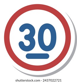 Mini sign sticker single item illustration minimum speed