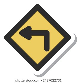 Mini sign sticker single item illustration with refraction