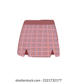 mini skirt fashion cartoon. apparel garment, girl template mini skirt fashion sign. isolated symbol vector illustration