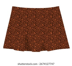 Mini skirt leopard print. vector	