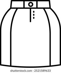 Mini skirt Line vector Icon Design