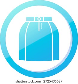Mini skirt Line vector Icon Design