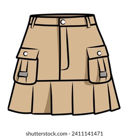 Mini skirt with pockets on the side