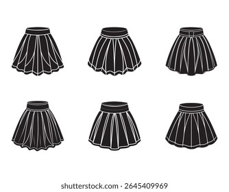 mini skirt sketch icon silhouette vector illustration
