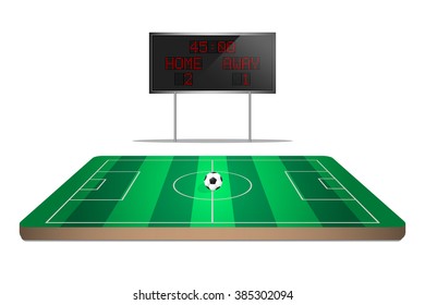 mini soccer field with scoreboard