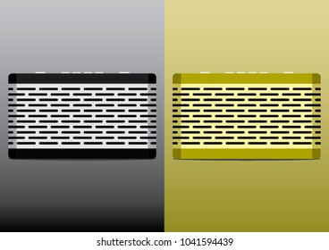 mini speaker two colors on background. flat design. vector illustration/eps10