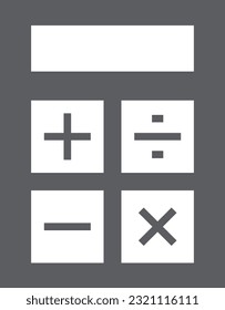 Mini stationery illustration icon calculator