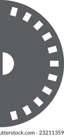 Mini stationery illustration icon Protractor