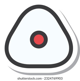 Mini mini sticker style food illustration Umeboshi Rice ball