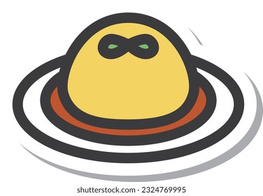 Mini mini sticker style food illustration Tianjin-don