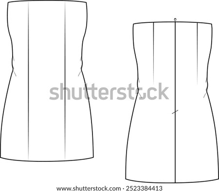 mini strapless dress with cups