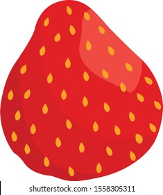 mini super red strawberry vector