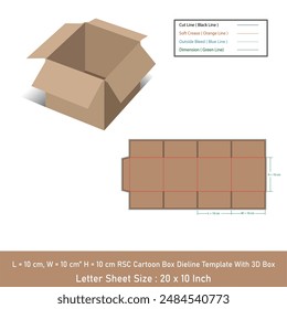 Mini Syrup box Size 5x5x8 cm dieline template, vector design