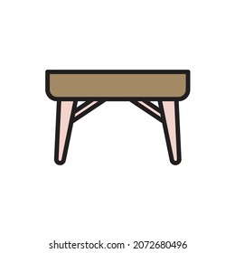 Illustration Vectorielle D'Icône De Mini Table