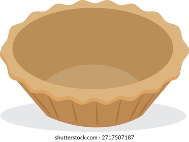 Desenho de vetor Mini Tart Shell.