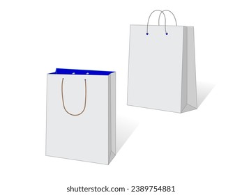 Mini Bolsa De Regalo De Tote Con Manos Archivo De Vector Editable De Plantilla De Línea