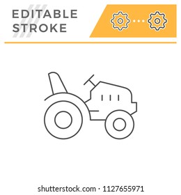 Mini tractor line icon