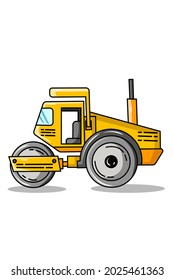 Mini tractor vector illustration hand drawing 