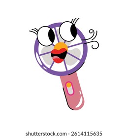 Mini travel fan vector Sticker. Eps 10 file