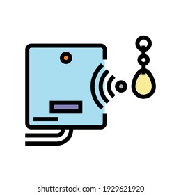 mini trinket with rfid chip color icon vector. mini trinket with rfid chip sign. isolated symbol illustration