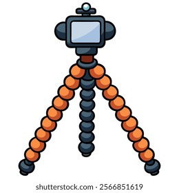 Mini Tripod flat vector illustration white background