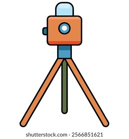 Mini Tripod flat vector illustration white background