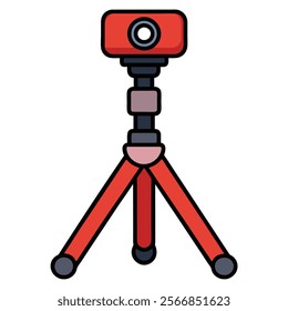 Mini Tripod flat vector illustration white background