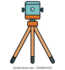 Mini Tripod flat vector illustration white background