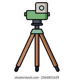 Mini Tripod flat vector illustration white background