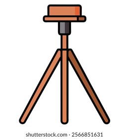 Mini Tripod flat vector illustration white background