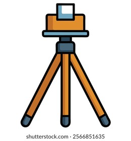 Mini Tripod flat vector illustration white background