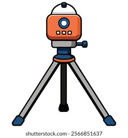 Mini Tripod flat vector illustration white background