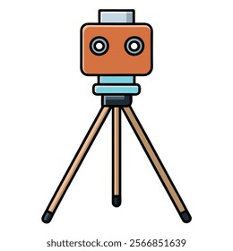 Mini Tripod flat vector illustration white background