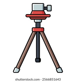 Mini Tripod flat vector illustration white background