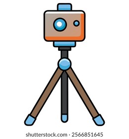 Mini Tripod flat vector illustration white background