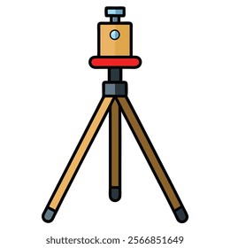 Mini Tripod flat vector illustration white background