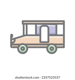 Mini Truck, Cargo, Small Vehicle Vector Awesome Fill Icon