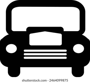 icono de la parte delantera del mini camión formato eps