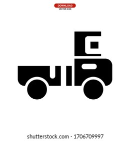 mini truck icon or logo isolated sign symbol vector illustration - high quality black style vector icons
