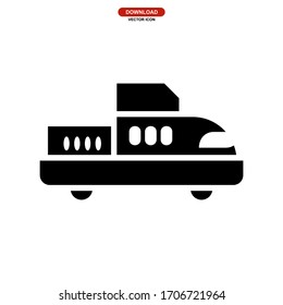 mini truck icon or logo isolated sign symbol vector illustration - high quality black style vector icons
