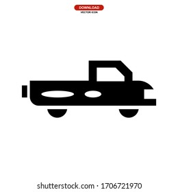 mini truck icon or logo isolated sign symbol vector illustration - high quality black style vector icons
